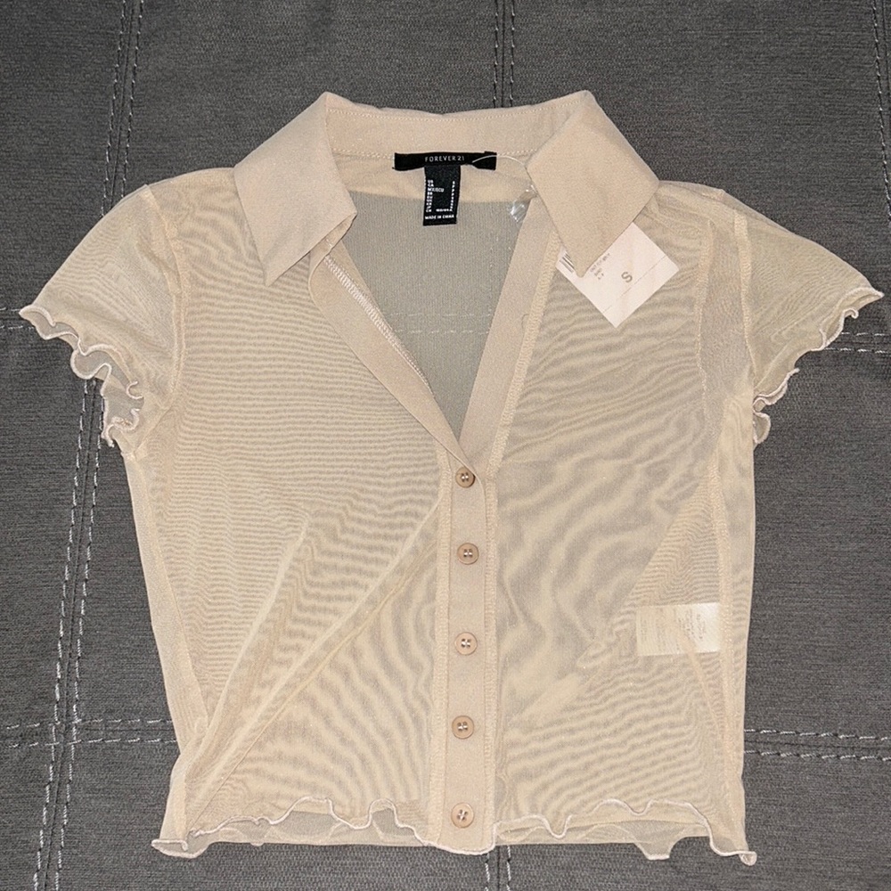 Mesh short sleeve top